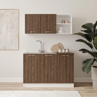 Pd L120 Alapkonyha fehér/ Bronz tölgy