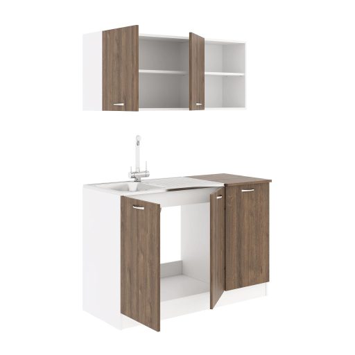 Pd L120 Alapkonyha fehér/ Bronz tölgy